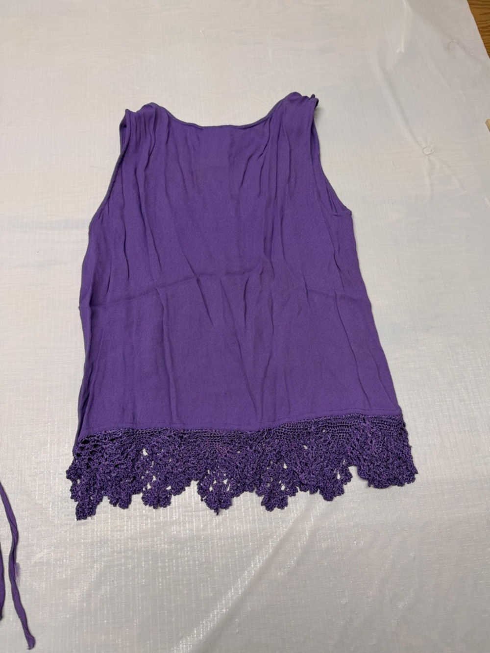 Sleeveless Purple Embroidered Mini Dress Set - Picture 2 of 10